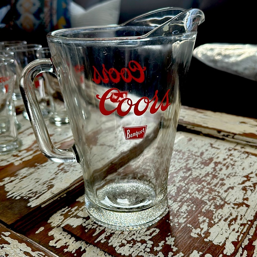 Vintage Coors beer pitcher